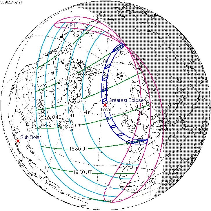 Europe's Great Eclipse: Six Days to Totality