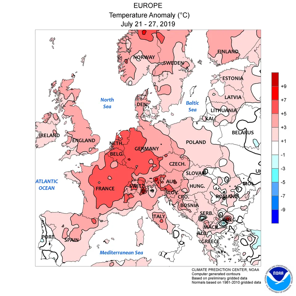 Germany Shatters All-Time Heat Record at 41.3°C as Killer European Heatwave Moves East