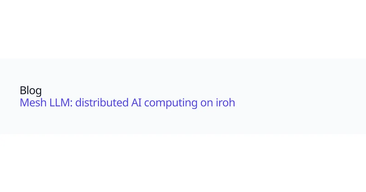 Mesh LLM Pools Idle GPUs Into a Distributed AI Supercomputer